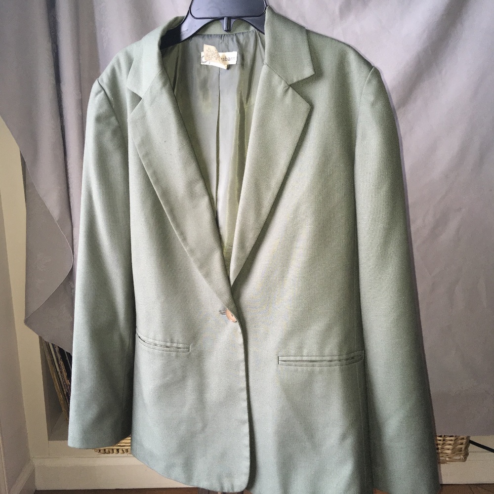 Dressbarn pale green blazer, size 12